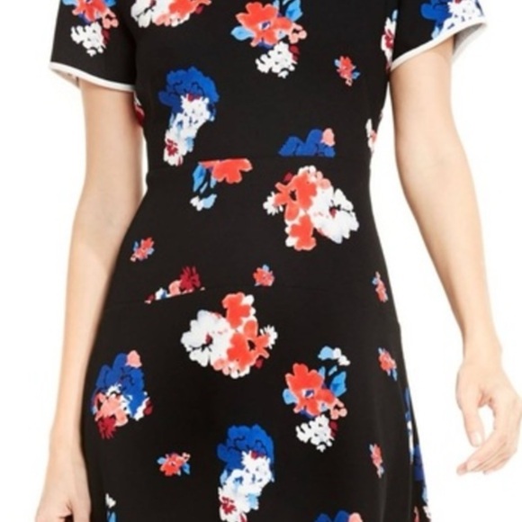 Vince Camuto Dresses & Skirts - Vince Camuto Black Dress with Red and Blue Floral